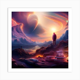 Space desert Art Print