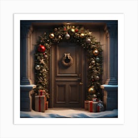 Christmas Door 174 Art Print