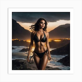 Beautiful Woman In Bikini ch Art Print