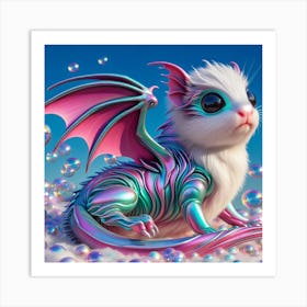 Dragonpig Bubbles Art Print