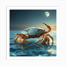 Crab In The Ocean 5 Art Print