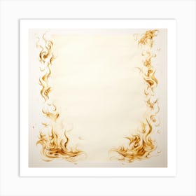 Flames On Paper Art Print