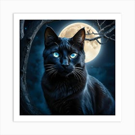 Luna cat Art Print