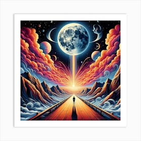 Road To The Moon Art Print