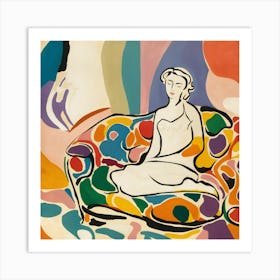 Woman On A Couch Henri Matisse Art Print