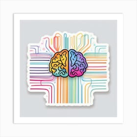 Abstract Brain Painting Art Print