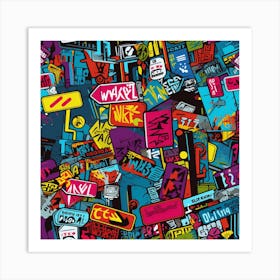 Graffiti Wall Art Art Print