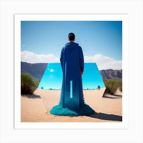 Man Standing In The Desert 6 Art Print