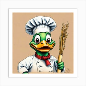 Chef Duck Art Print