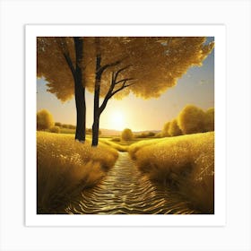 Golden Field Art Print