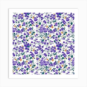 Lavender Loom London Fabrics Floral Pattern 5 Art Print