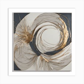 Gold Swirl Wall Art Art Print