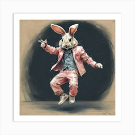 Bunny Dance 1 Art Print