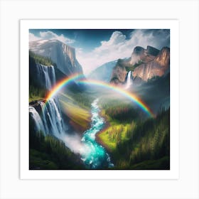 Rainbow In Yosemite Art Print