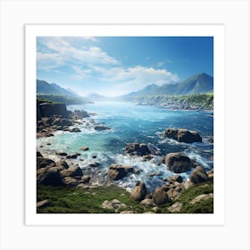 Rocky Mountain Shore Art Print