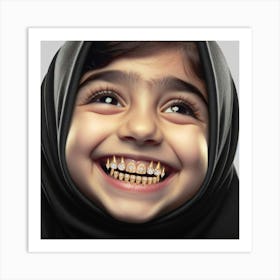 Girl With A Smile Art Print