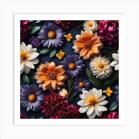 Floral Wallpaper 20 Art Print