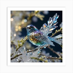 Albedobase Xl Highly Detailed Shot Of An Iridescence Crystal 1 (1) Art Print