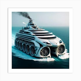 Futuristic Cruise Ship Art Print