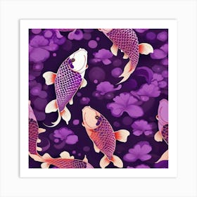 Koi Fish Pattern 3 Art Print