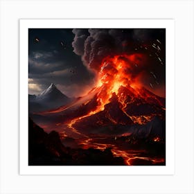 Volcano Eruption Art Print