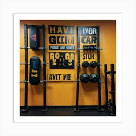 Gym Equipment Art Print