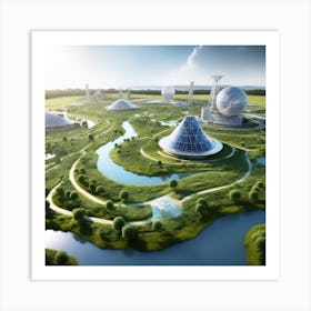 Futuristic City 240 Art Print