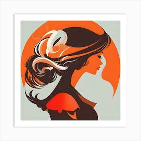 abstract Portrait Of A Woman Art Print