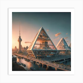 Futuristic Cityscape 2 Art Print