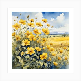 Yellow Cosmos 7 Art Print