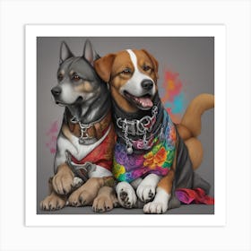 Two Dogs Art Print