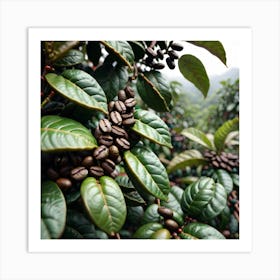 Coffee Beans On A Tree 1 Art Print