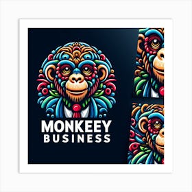 Monkey Business Logo Art Print