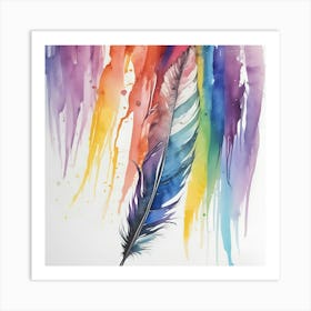 Feather Painting 15 Art Print