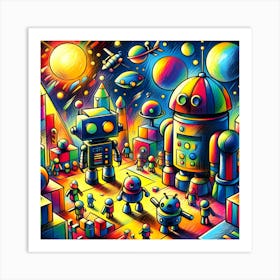 Super Kids Creativity:Robot City Art Print