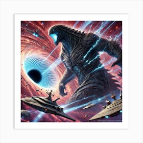 A Sci Fi Scene Featuring Voidra, The Singularity M Art Print