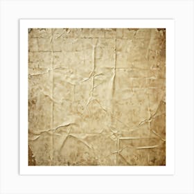 Abstract Pattern Swirling Across Vintage Crumpled Paper Textures Of Both The Creases And Paper Fibe (4) Art Print