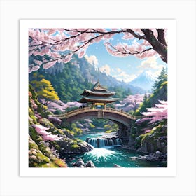 Asian Landscape Painting Art Print