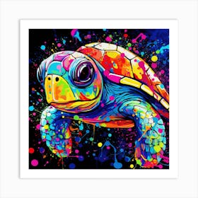 Colorful Turtle 2 Art Print