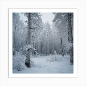 Snowy Forest Art Print