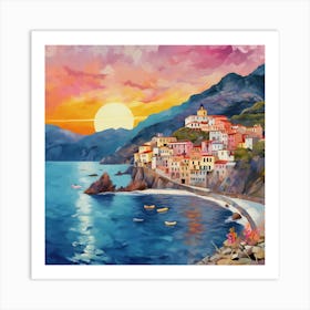 Aidyrose Scene Of The Amalfi Coast In Italy Colorful Impression 21d1d9e5 7230 45d2 A14d D324b5597d73 045147   Art Print