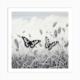 Butterflies In The Grass Art Print