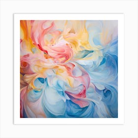 AI Chromatic Swirl Nocturne Art Print