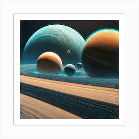 Planets In Space 5 Art Print