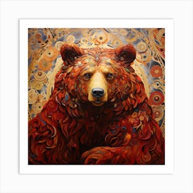 Bear king Art Print