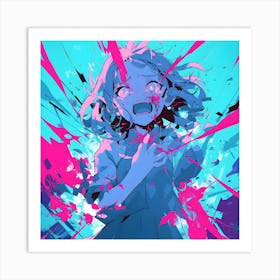 Anime Vibrant Emotions Art Print
