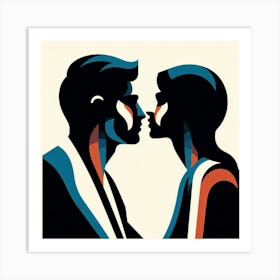 Kissing Couple 4 Art Print