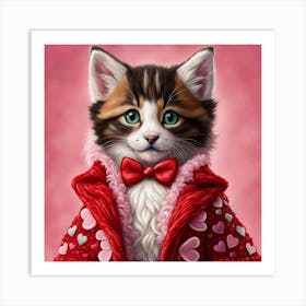 Valentine Kitten 2 Art Print