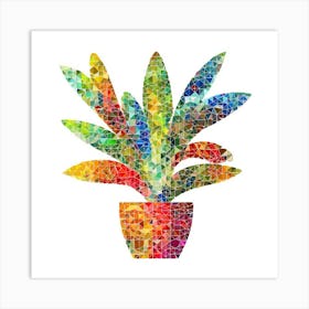 Mosaic Plant 1 Art Print