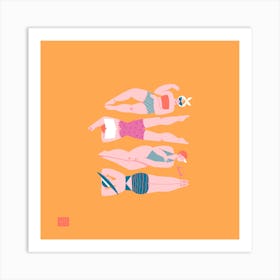 Beach Girls Art Print